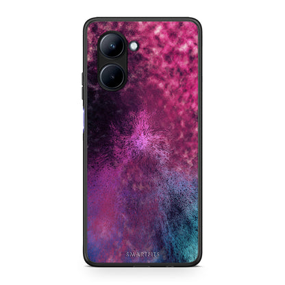 Θήκη Realme C33 Galactic Aurora από τη Smartfits με σχέδιο στο πίσω μέρος και μαύρο περίβλημα | Realme C33 Galactic Aurora Case with Colorful Back and Black Bezels
