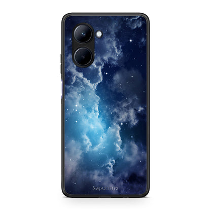 Θήκη Realme C33 Galactic Blue Sky από τη Smartfits με σχέδιο στο πίσω μέρος και μαύρο περίβλημα | Realme C33 Galactic Blue Sky Case with Colorful Back and Black Bezels