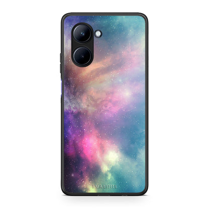 Θήκη Realme C33 Galactic Rainbow από τη Smartfits με σχέδιο στο πίσω μέρος και μαύρο περίβλημα | Realme C33 Galactic Rainbow Case with Colorful Back and Black Bezels