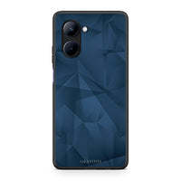 Thumbnail for Θήκη Realme C33 Geometric Blue Abstract από τη Smartfits με σχέδιο στο πίσω μέρος και μαύρο περίβλημα | Realme C33 Geometric Blue Abstract Case with Colorful Back and Black Bezels