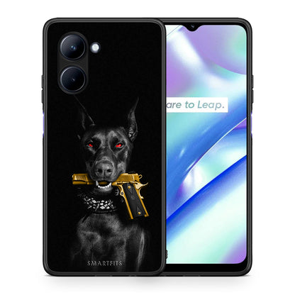 Θήκη Realme C33 Golden Gun από τη Smartfits με σχέδιο στο πίσω μέρος και μαύρο περίβλημα | Realme C33 Golden Gun Case with Colorful Back and Black Bezels