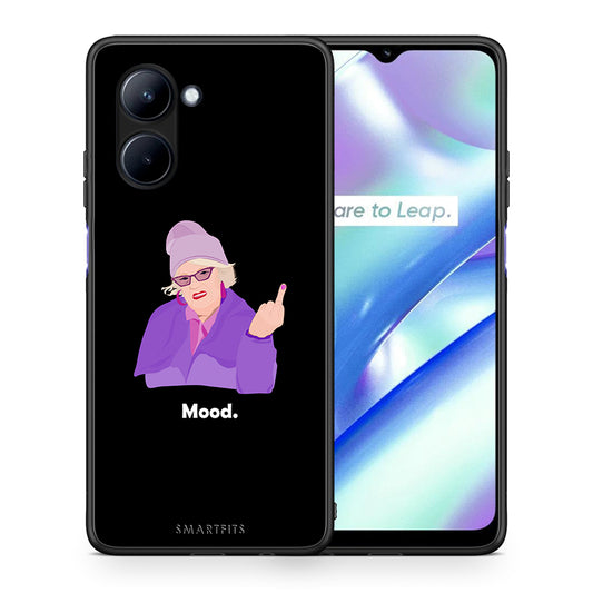 Θήκη Realme C33 Grandma Mood Black από τη Smartfits με σχέδιο στο πίσω μέρος και μαύρο περίβλημα | Realme C33 Grandma Mood Black Case with Colorful Back and Black Bezels
