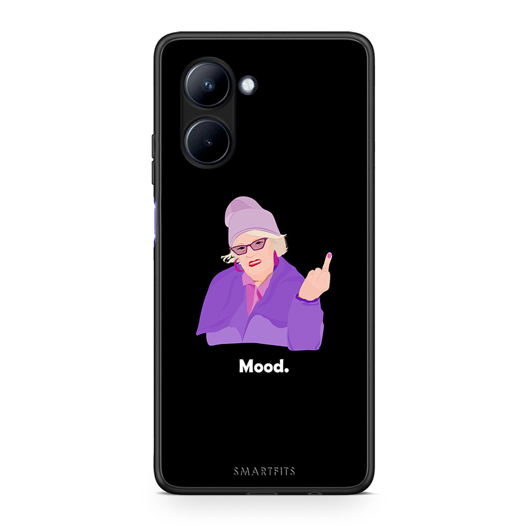 Θήκη Realme C33 Grandma Mood Black από τη Smartfits με σχέδιο στο πίσω μέρος και μαύρο περίβλημα | Realme C33 Grandma Mood Black Case with Colorful Back and Black Bezels