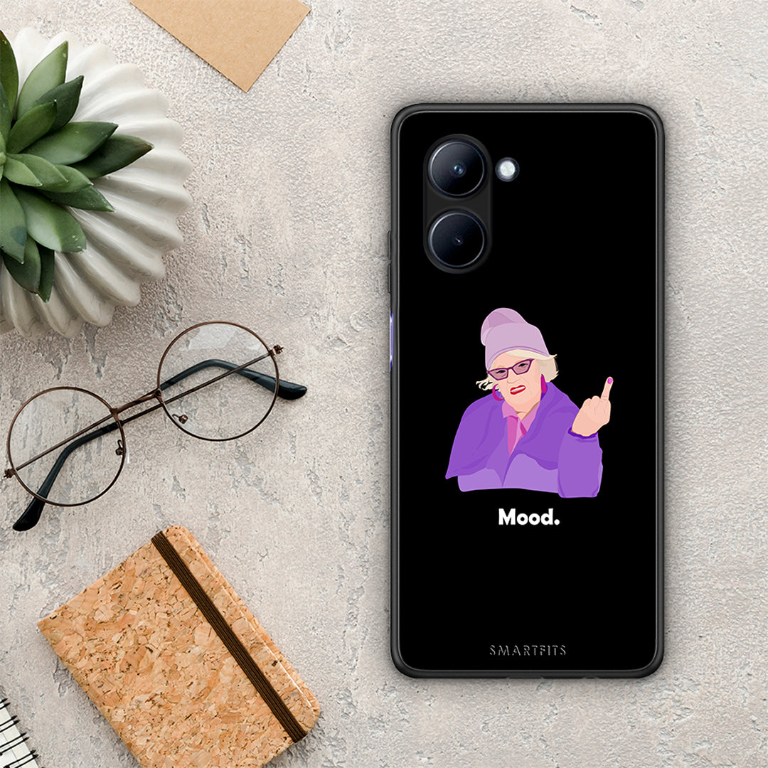 Θήκη Realme C33 Grandma Mood Black από τη Smartfits με σχέδιο στο πίσω μέρος και μαύρο περίβλημα | Realme C33 Grandma Mood Black Case with Colorful Back and Black Bezels
