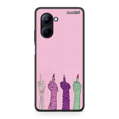 Θήκη Realme C33 Halloween Be A Lady από τη Smartfits με σχέδιο στο πίσω μέρος και μαύρο περίβλημα | Realme C33 Halloween Be A Lady Case with Colorful Back and Black Bezels