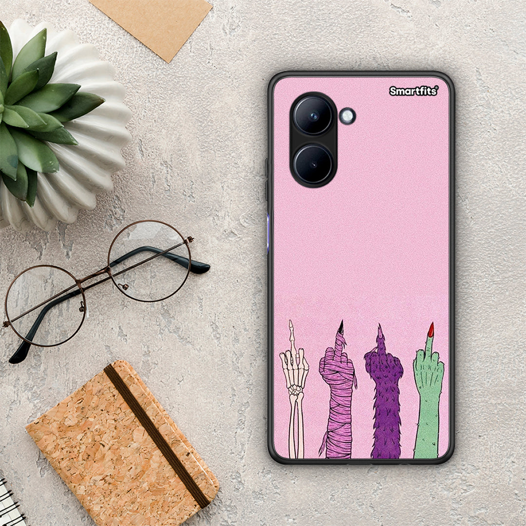 Θήκη Realme C33 Halloween Be A Lady από τη Smartfits με σχέδιο στο πίσω μέρος και μαύρο περίβλημα | Realme C33 Halloween Be A Lady Case with Colorful Back and Black Bezels