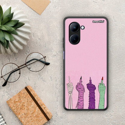 Θήκη Realme C33 Halloween Be A Lady από τη Smartfits με σχέδιο στο πίσω μέρος και μαύρο περίβλημα | Realme C33 Halloween Be A Lady Case with Colorful Back and Black Bezels