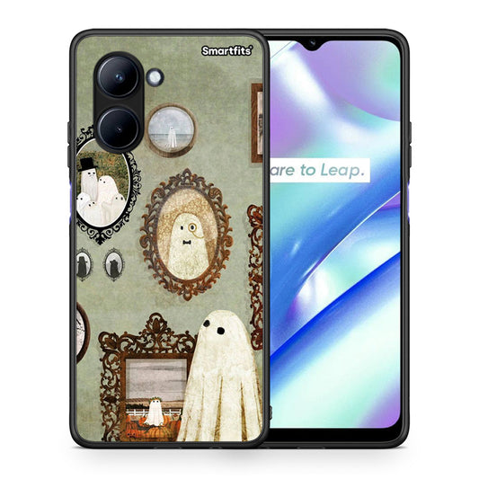 Θήκη Realme C33 Halloween Ghost Season από τη Smartfits με σχέδιο στο πίσω μέρος και μαύρο περίβλημα | Realme C33 Halloween Ghost Season Case with Colorful Back and Black Bezels