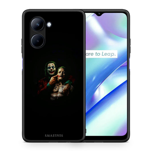 Θήκη Realme C33 Hero Clown από τη Smartfits με σχέδιο στο πίσω μέρος και μαύρο περίβλημα | Realme C33 Hero Clown Case with Colorful Back and Black Bezels