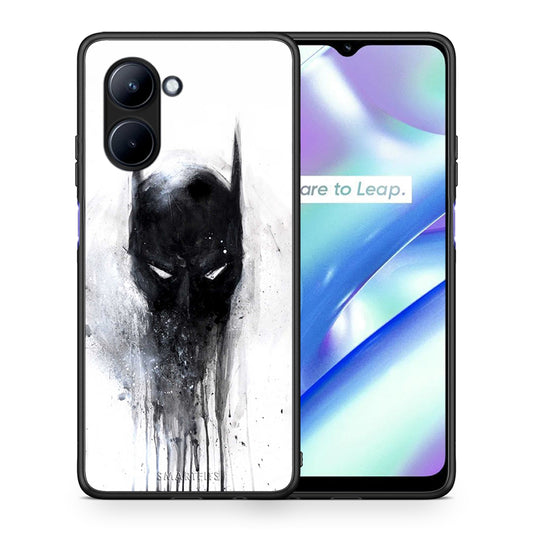 Θήκη Realme C33 Hero Paint Bat από τη Smartfits με σχέδιο στο πίσω μέρος και μαύρο περίβλημα | Realme C33 Hero Paint Bat Case with Colorful Back and Black Bezels
