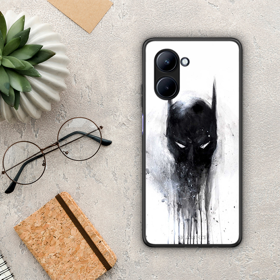 Θήκη Realme C33 Hero Paint Bat από τη Smartfits με σχέδιο στο πίσω μέρος και μαύρο περίβλημα | Realme C33 Hero Paint Bat Case with Colorful Back and Black Bezels