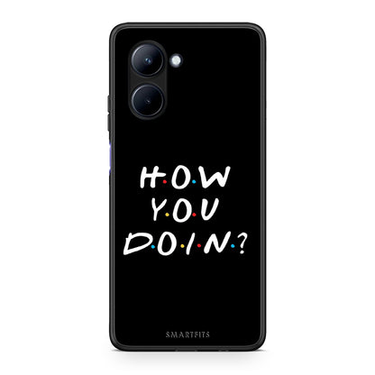Θήκη Realme C33 How You Doin από τη Smartfits με σχέδιο στο πίσω μέρος και μαύρο περίβλημα | Realme C33 How You Doin Case with Colorful Back and Black Bezels