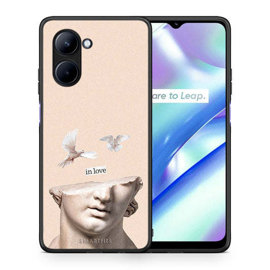 Θήκη Realme C33 In Love από τη Smartfits με σχέδιο στο πίσω μέρος και μαύρο περίβλημα | Realme C33 In Love Case with Colorful Back and Black Bezels