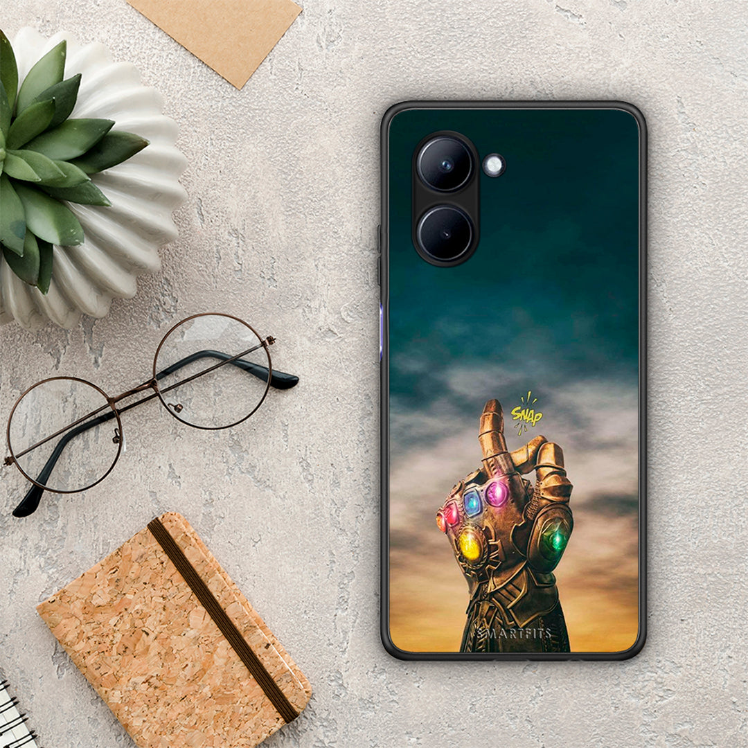 Θήκη Realme C33 Infinity Snap από τη Smartfits με σχέδιο στο πίσω μέρος και μαύρο περίβλημα | Realme C33 Infinity Snap Case with Colorful Back and Black Bezels
