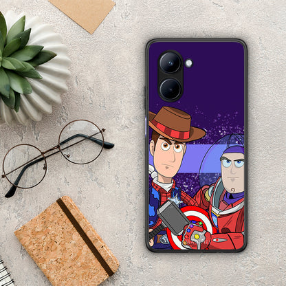 Θήκη Realme C33 Infinity Story από τη Smartfits με σχέδιο στο πίσω μέρος και μαύρο περίβλημα | Realme C33 Infinity Story Case with Colorful Back and Black Bezels