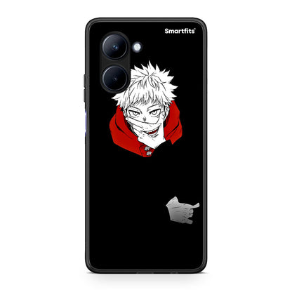 Θήκη Realme C33 Itadori Anime από τη Smartfits με σχέδιο στο πίσω μέρος και μαύρο περίβλημα | Realme C33 Itadori Anime Case with Colorful Back and Black Bezels