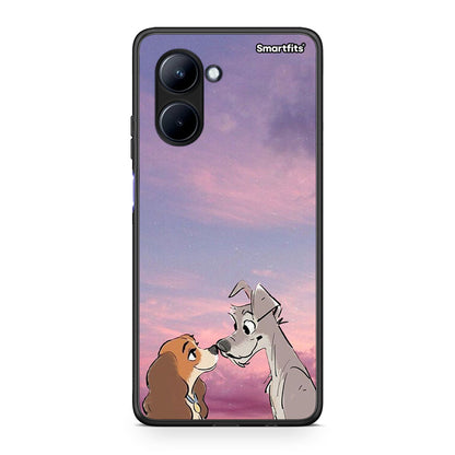 Θήκη Realme C33 Lady And Tramp από τη Smartfits με σχέδιο στο πίσω μέρος και μαύρο περίβλημα | Realme C33 Lady And Tramp Case with Colorful Back and Black Bezels