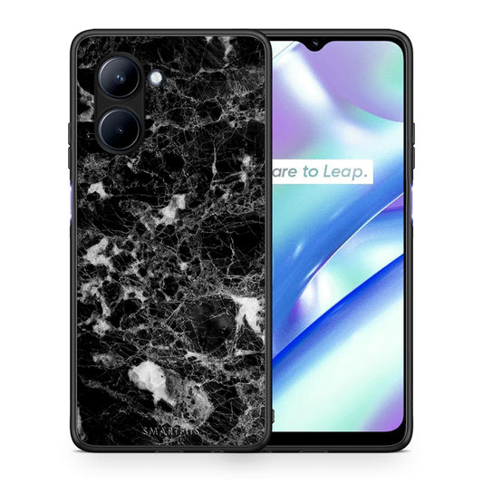 Θήκη Realme C33 Marble Male από τη Smartfits με σχέδιο στο πίσω μέρος και μαύρο περίβλημα | Realme C33 Marble Male Case with Colorful Back and Black Bezels