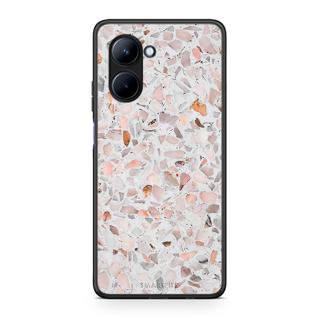 Θήκη Realme C33 Marble Terrazzo από τη Smartfits με σχέδιο στο πίσω μέρος και μαύρο περίβλημα | Realme C33 Marble Terrazzo Case with Colorful Back and Black Bezels