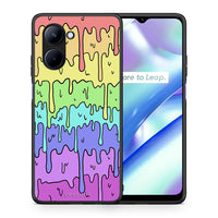 Thumbnail for Θήκη Realme C33 Melting Rainbow από τη Smartfits με σχέδιο στο πίσω μέρος και μαύρο περίβλημα | Realme C33 Melting Rainbow Case with Colorful Back and Black Bezels