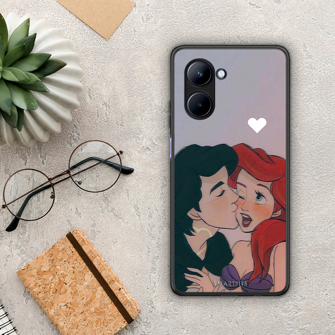 Θήκη Realme C33 Mermaid Couple από τη Smartfits με σχέδιο στο πίσω μέρος και μαύρο περίβλημα | Realme C33 Mermaid Couple Case with Colorful Back and Black Bezels