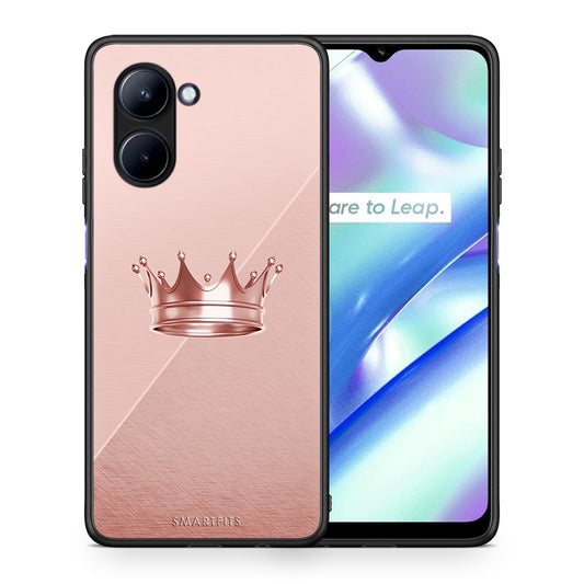 Θήκη Realme C33 Minimal Crown από τη Smartfits με σχέδιο στο πίσω μέρος και μαύρο περίβλημα | Realme C33 Minimal Crown Case with Colorful Back and Black Bezels