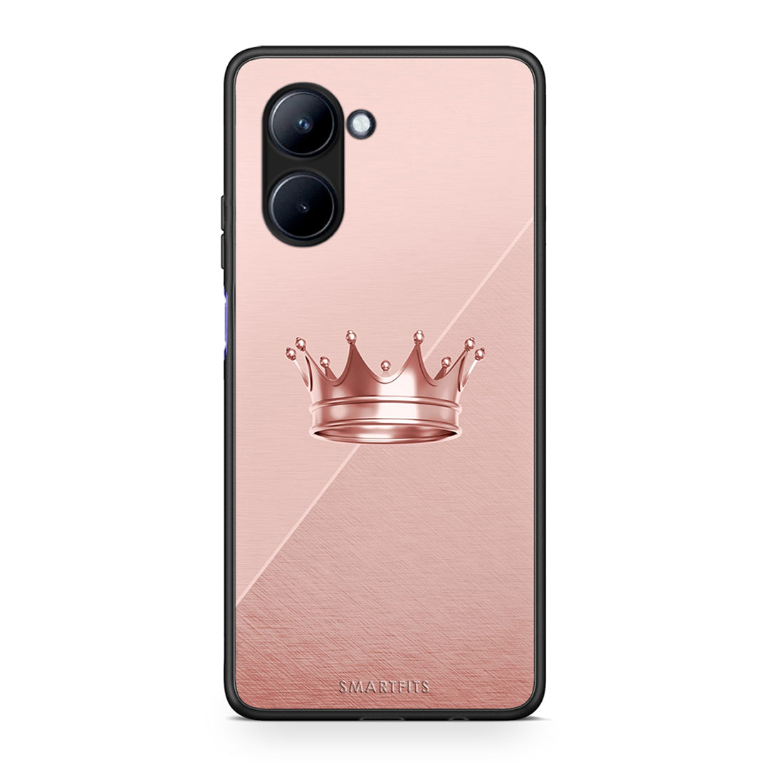 Θήκη Realme C33 Minimal Crown από τη Smartfits με σχέδιο στο πίσω μέρος και μαύρο περίβλημα | Realme C33 Minimal Crown Case with Colorful Back and Black Bezels