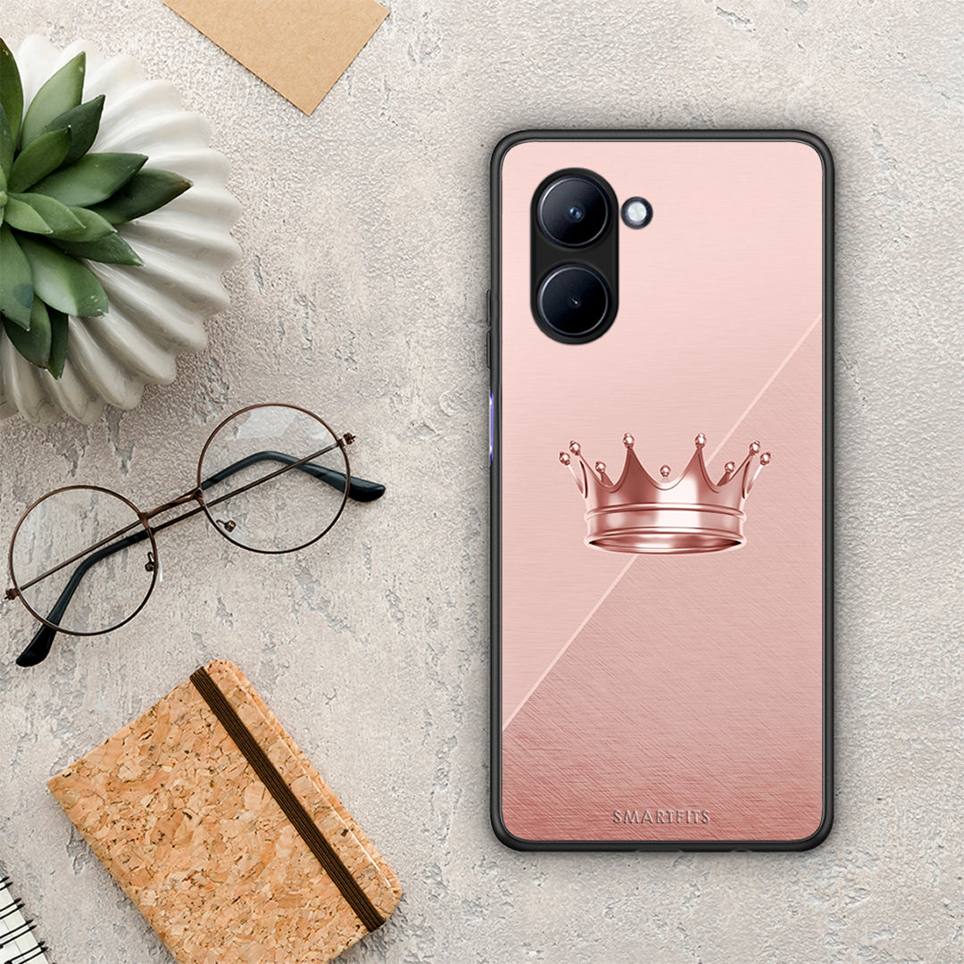Θήκη Realme C33 Minimal Crown από τη Smartfits με σχέδιο στο πίσω μέρος και μαύρο περίβλημα | Realme C33 Minimal Crown Case with Colorful Back and Black Bezels