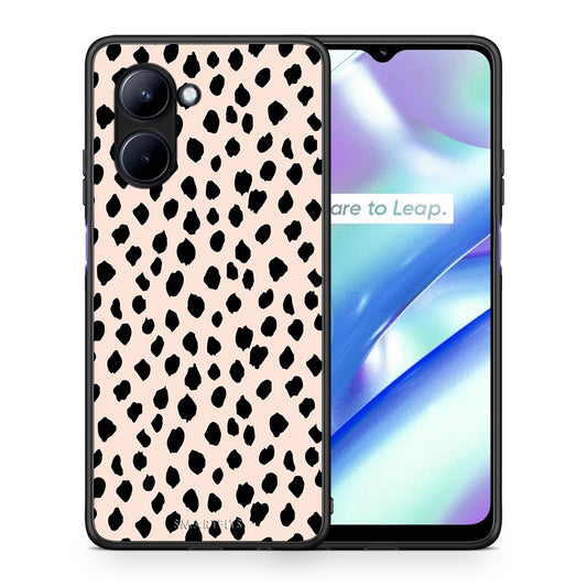 Θήκη Realme C33 New Polka Dots από τη Smartfits με σχέδιο στο πίσω μέρος και μαύρο περίβλημα | Realme C33 New Polka Dots Case with Colorful Back and Black Bezels