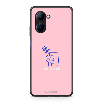 Θήκη Realme C33 Nice Day από τη Smartfits με σχέδιο στο πίσω μέρος και μαύρο περίβλημα | Realme C33 Nice Day Case with Colorful Back and Black Bezels