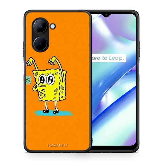 Θήκη Realme C33 No Money 2 από τη Smartfits με σχέδιο στο πίσω μέρος και μαύρο περίβλημα | Realme C33 No Money 2 Case with Colorful Back and Black Bezels