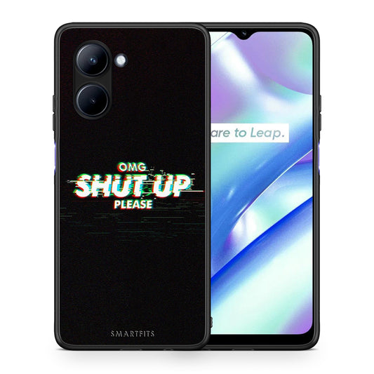 Θήκη Realme C33 OMG ShutUp από τη Smartfits με σχέδιο στο πίσω μέρος και μαύρο περίβλημα | Realme C33 OMG ShutUp Case with Colorful Back and Black Bezels