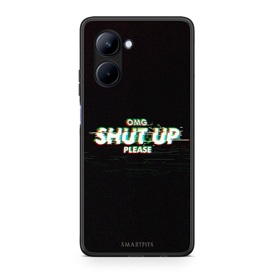 Θήκη Realme C33 OMG ShutUp από τη Smartfits με σχέδιο στο πίσω μέρος και μαύρο περίβλημα | Realme C33 OMG ShutUp Case with Colorful Back and Black Bezels