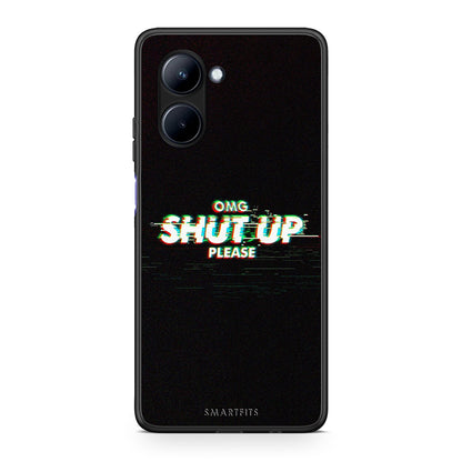 Θήκη Realme C33 OMG ShutUp από τη Smartfits με σχέδιο στο πίσω μέρος και μαύρο περίβλημα | Realme C33 OMG ShutUp Case with Colorful Back and Black Bezels
