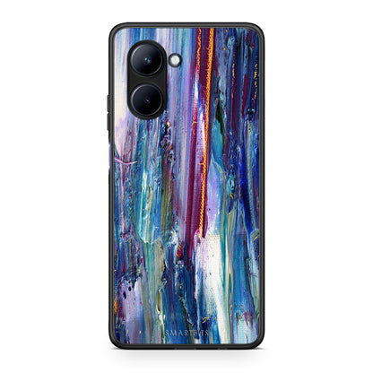 Θήκη Realme C33 Paint Winter από τη Smartfits με σχέδιο στο πίσω μέρος και μαύρο περίβλημα | Realme C33 Paint Winter Case with Colorful Back and Black Bezels