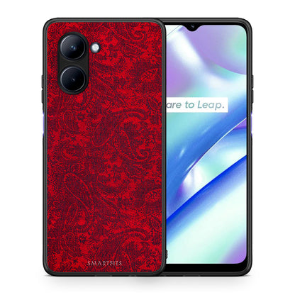 Θήκη Realme C33 Paisley Cashmere από τη Smartfits με σχέδιο στο πίσω μέρος και μαύρο περίβλημα | Realme C33 Paisley Cashmere Case with Colorful Back and Black Bezels
