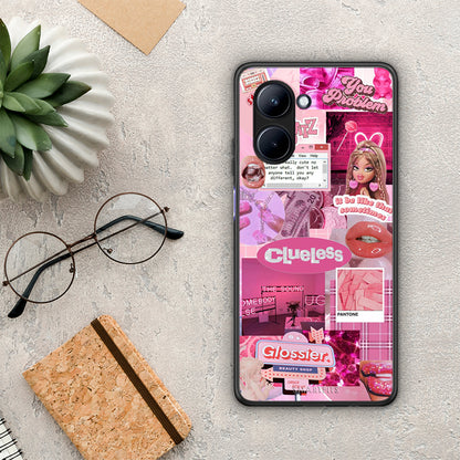 Θήκη Realme C33 Pink Love από τη Smartfits με σχέδιο στο πίσω μέρος και μαύρο περίβλημα | Realme C33 Pink Love Case with Colorful Back and Black Bezels