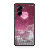 Thumbnail for Θήκη Realme C33 Pink Moon από τη Smartfits με σχέδιο στο πίσω μέρος και μαύρο περίβλημα | Realme C33 Pink Moon Case with Colorful Back and Black Bezels