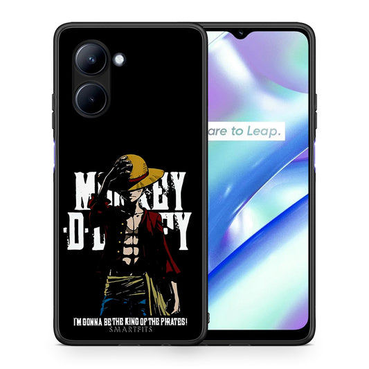 Θήκη Realme C33 Pirate King από τη Smartfits με σχέδιο στο πίσω μέρος και μαύρο περίβλημα | Realme C33 Pirate King Case with Colorful Back and Black Bezels