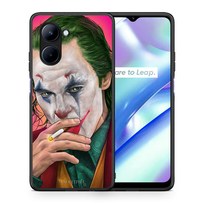 Θήκη Realme C33 PopArt JokesOnU από τη Smartfits με σχέδιο στο πίσω μέρος και μαύρο περίβλημα | Realme C33 PopArt JokesOnU Case with Colorful Back and Black Bezels