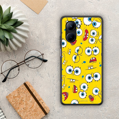 Θήκη Realme C33 PopArt Sponge από τη Smartfits με σχέδιο στο πίσω μέρος και μαύρο περίβλημα | Realme C33 PopArt Sponge Case with Colorful Back and Black Bezels
