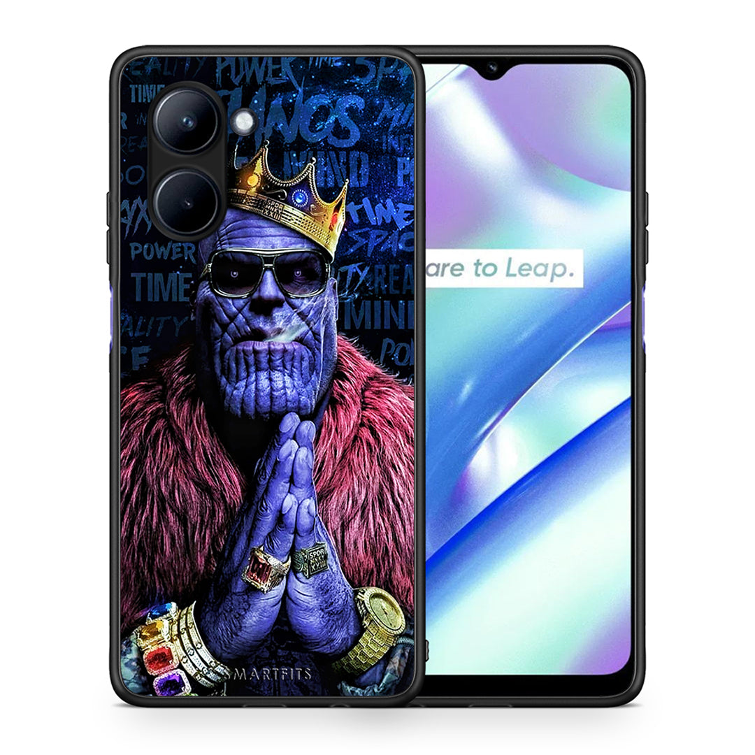 Θήκη Realme C33 PopArt Thanos από τη Smartfits με σχέδιο στο πίσω μέρος και μαύρο περίβλημα | Realme C33 PopArt Thanos Case with Colorful Back and Black Bezels