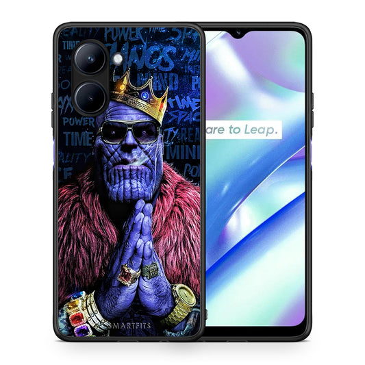 Θήκη Realme C33 PopArt Thanos από τη Smartfits με σχέδιο στο πίσω μέρος και μαύρο περίβλημα | Realme C33 PopArt Thanos Case with Colorful Back and Black Bezels
