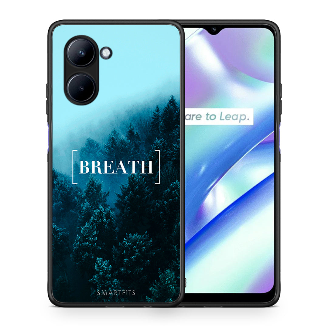 Θήκη Realme C33 Quote Breath από τη Smartfits με σχέδιο στο πίσω μέρος και μαύρο περίβλημα | Realme C33 Quote Breath Case with Colorful Back and Black Bezels