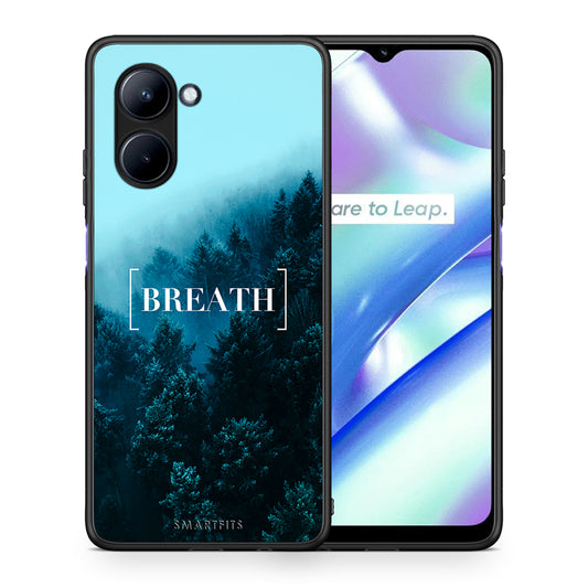 Θήκη Realme C33 Quote Breath από τη Smartfits με σχέδιο στο πίσω μέρος και μαύρο περίβλημα | Realme C33 Quote Breath Case with Colorful Back and Black Bezels