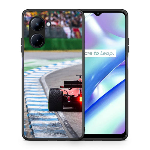 Θήκη Realme C33 Racing Vibes από τη Smartfits με σχέδιο στο πίσω μέρος και μαύρο περίβλημα | Realme C33 Racing Vibes Case with Colorful Back and Black Bezels