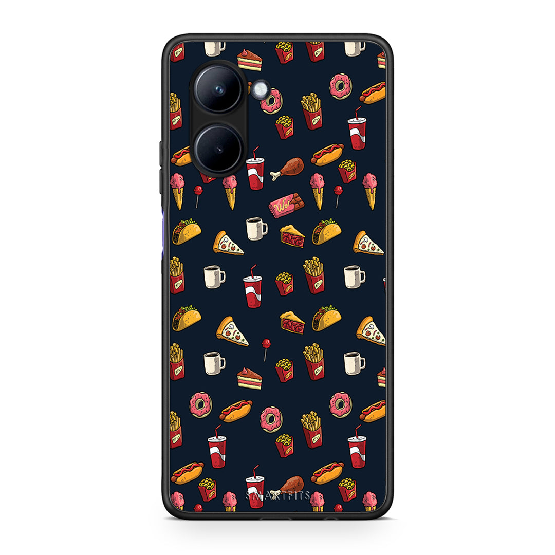 Θήκη Realme C33 Random Hungry από τη Smartfits με σχέδιο στο πίσω μέρος και μαύρο περίβλημα | Realme C33 Random Hungry Case with Colorful Back and Black Bezels