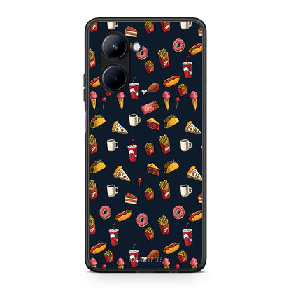 Θήκη Realme C33 Random Hungry από τη Smartfits με σχέδιο στο πίσω μέρος και μαύρο περίβλημα | Realme C33 Random Hungry Case with Colorful Back and Black Bezels