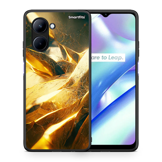 Θήκη Realme C33 Real Gold από τη Smartfits με σχέδιο στο πίσω μέρος και μαύρο περίβλημα | Realme C33 Real Gold Case with Colorful Back and Black Bezels