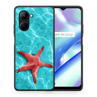 Thumbnail for Θήκη Realme C33 Red Starfish από τη Smartfits με σχέδιο στο πίσω μέρος και μαύρο περίβλημα | Realme C33 Red Starfish Case with Colorful Back and Black Bezels